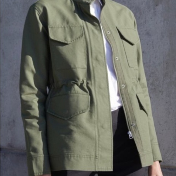 Everlane Utility Jacket in Olive Green Militar size Small 100% Cotton - Picture 3 of 12